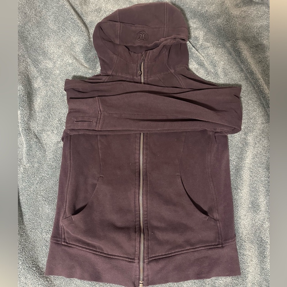 Purple LuluLemon Scuba Zip Up Hoodie